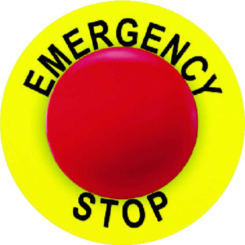 パンドウイット　非常停止ボタン用ラベル　C235A830ES (1袋25枚)