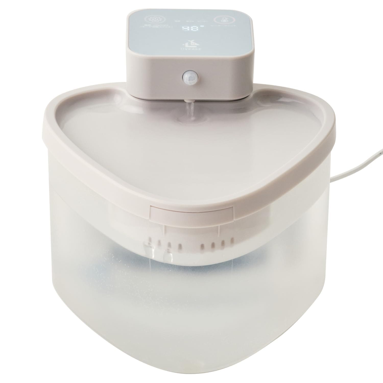 猫 水飲み器 自動給水器 犬 ペット用 給水器 温水 加熱 温かい おしゃれ シンプル コードレス 循環式 透明 水やり器 水やり機 猫用 犬用 ウォーターファウンテン 自動補水【liveaseリヴ