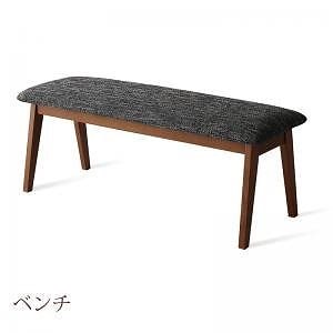 [組立設置付]天然木伸縮式テーブルダイニング [デュレ] ベンチ単品 グレー