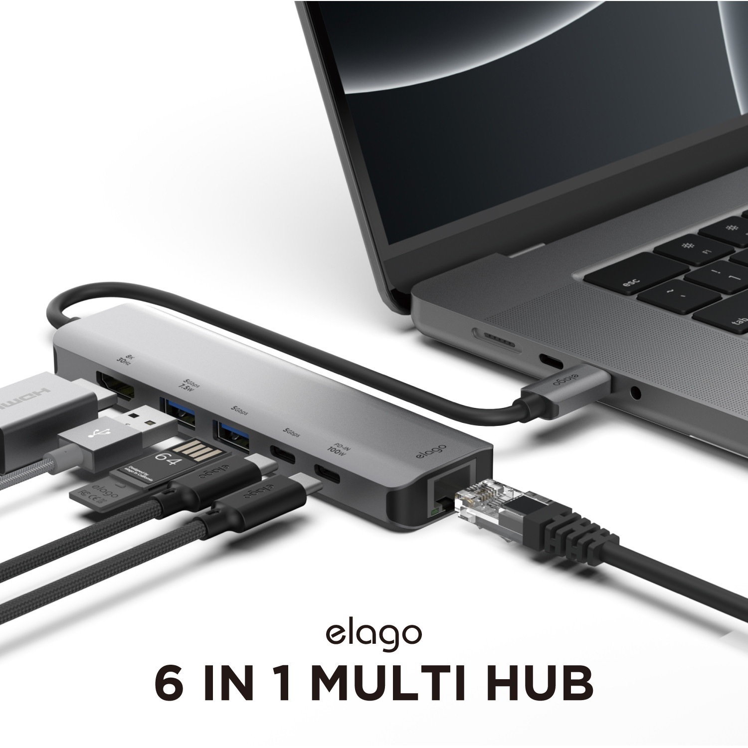 elago 6 IN 1 MULTI HUB for Type-C Port