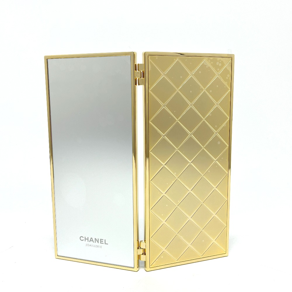 アクセサリーケース ココクラッシュ ミラー CHANEL ミラー＆アクセサリーケース（ゴールド・ココクラッシュ柄） ノベルティ 非売品 限定品 ファインジュエリー メタル ゴールド