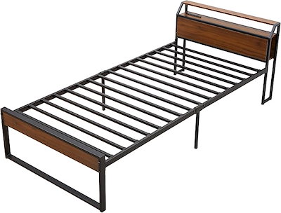 ベッドフレーム❣️シングル ベッド 宮棚 2口コンセント 耐荷重300kg