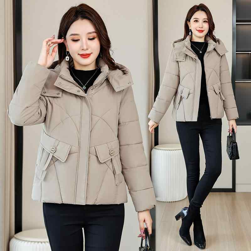 秋服 レディース ファッション オシャレ カワイイ シンプル 大人カワイイ 大きいサイズ ダウン ジャケット 冬 コットン ジャケット 暖かい フード付き コート 綿