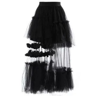 ボトムス スカート フレアスカート ミモレ丈スカート シースルー レース シャーリング フレア かわいい 大人可愛い きれいめ シンプル カジュアル 大人 上品 かっこいい 大人女子 こなれ