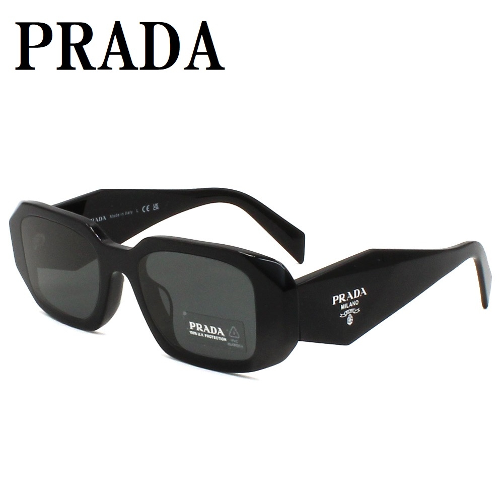 PR17WSF 1AB5S0 51 サングラス アジアンフィット メガネ 眼鏡 UVカット 紫外線カット メンズ レディース ダークグレー ブラック