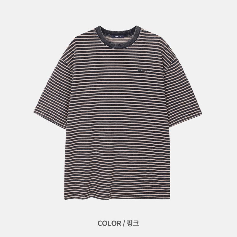 インディゴオーバーダイイング半袖Tシャツ