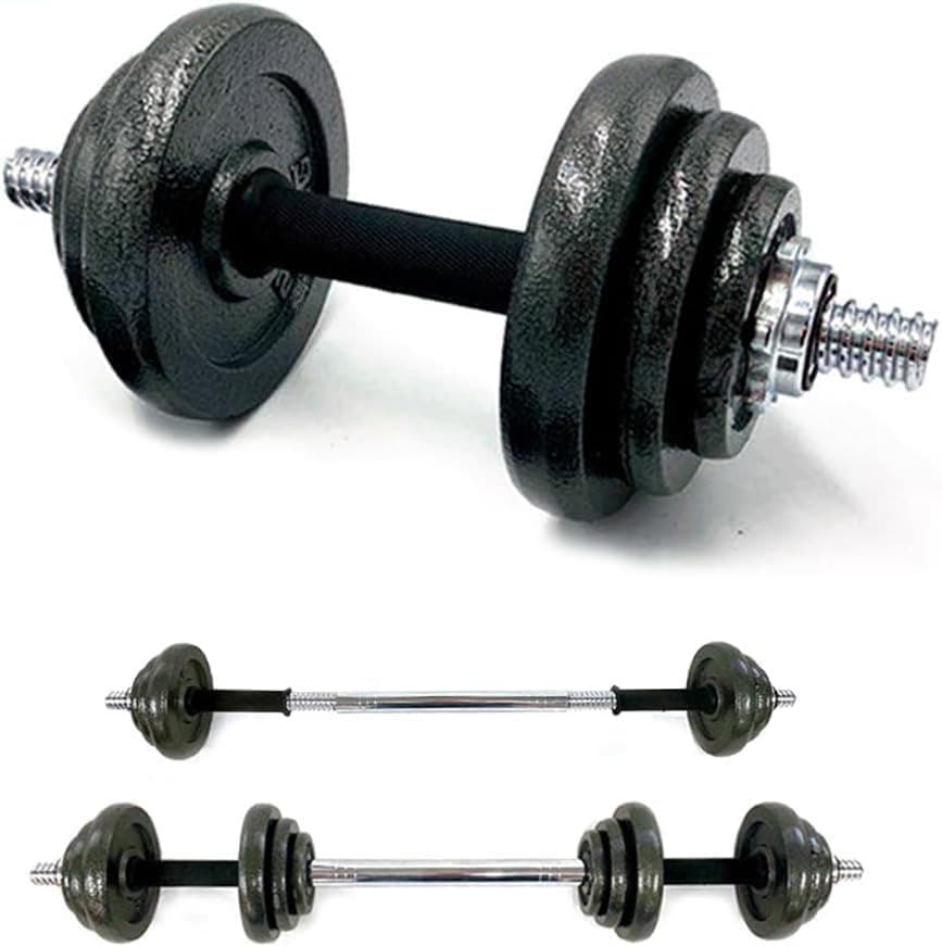 可変式ダンベル 2個セット バーベル対応 20kg/30kg/40kg/50kg 重量調整 鉄アレー 筋トレ 宅トレ トレーニング コンパクト 収納