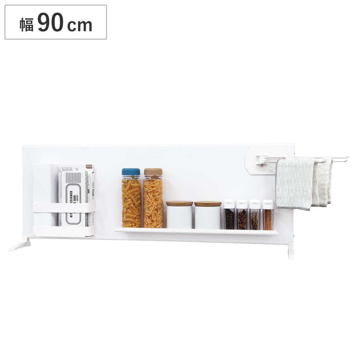 マグネットボード スタンド プラス ハイタイプ 幅90cm トレイ ホルダー ふきん掛け マグネット ラック キッチン 収納 整理 整頓 卓上 置き型 マグネット収納 キッチン収納 トレー