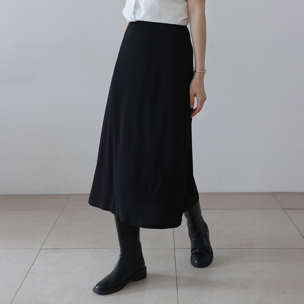 ベルトスパンクールバンディングロングスカート