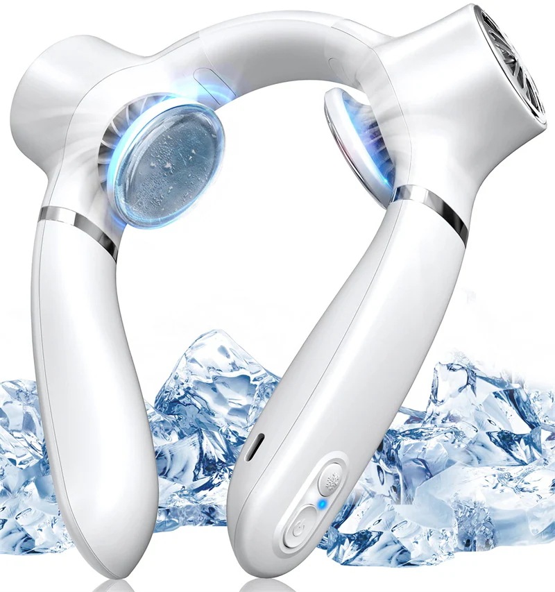 【２点８９０円OFF】首掛け扇風機 羽なし 携帯扇風機 ネッククーラー 扇風機 ハンズフリー扇風機 Type-C充電 半導体冷却 風量3段階調節 4000mAh大容量バッテリー 18時間連続使用