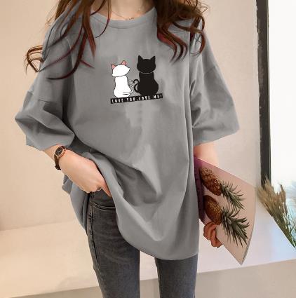 2023 ネットレッドホットスタイル夏の女性の Tシャツ新しいトップ夏のトレンディなファッション半袖オールマッチルーズミッドレングス