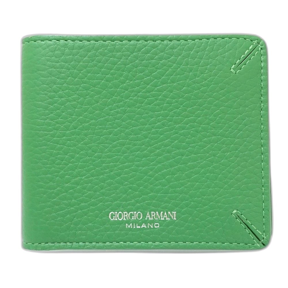 【中古】札入れ コンパクトウォレット レザー グリーン レディース /181621