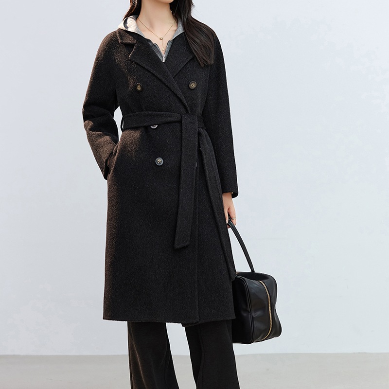 レディース 秋冬用 ロング丈 カシミヤ コート
