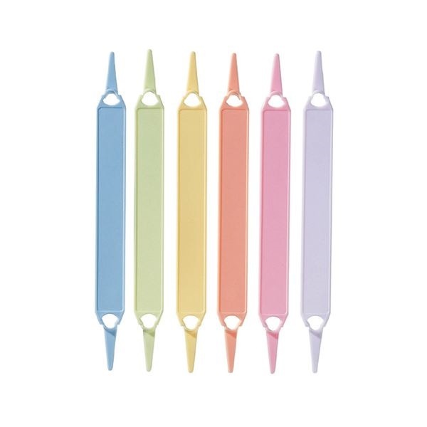 デビカ ペーパーファスナー足間隔80mm 約25枚収容 5色 060222 1セット（1000本:各色200本）