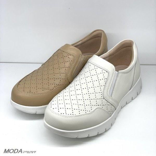 軽量クッションパンチングスリッポン女性スニーカー2XWO54X_GN