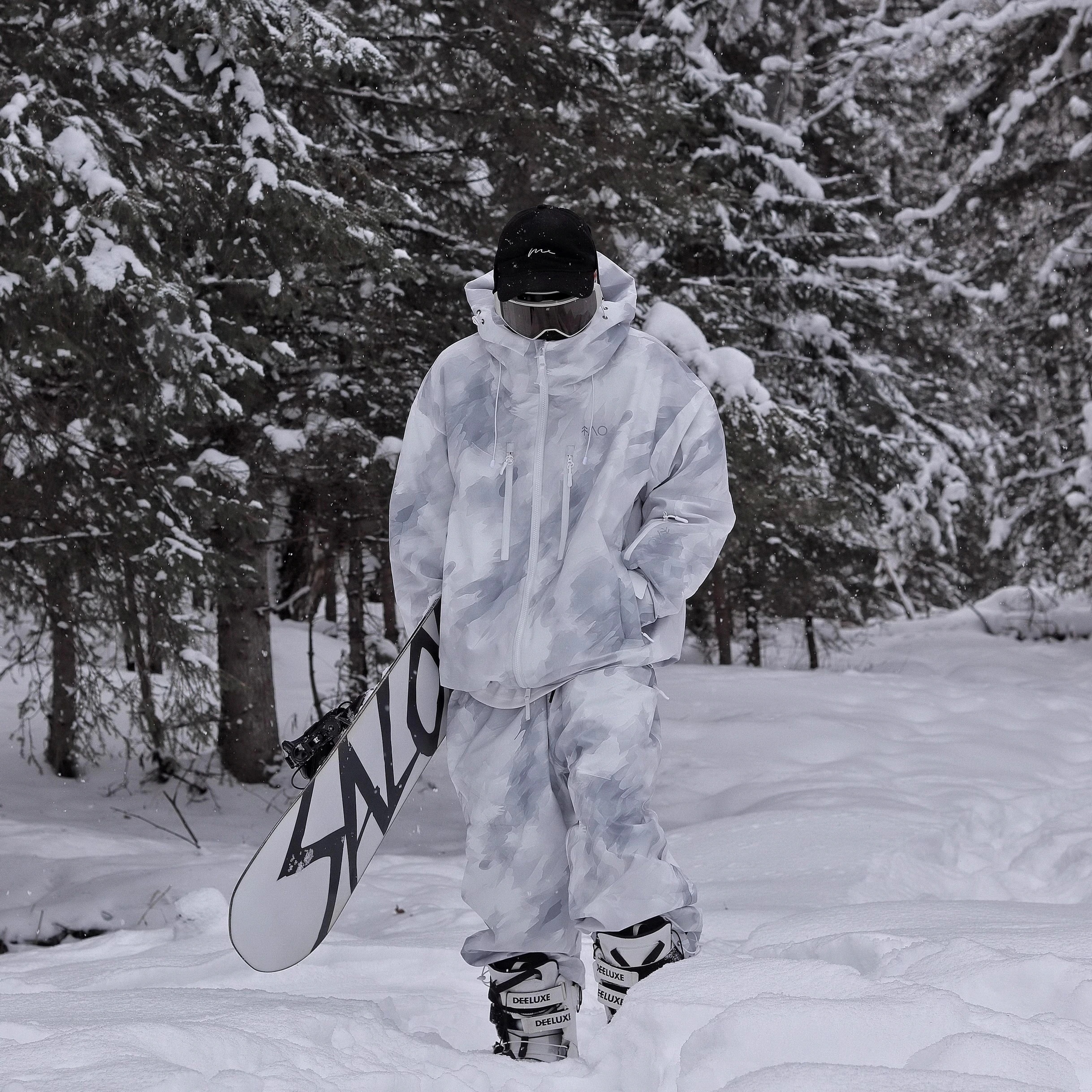 スノーボードウェア 2024 2025 上下セット メンズ レディース 白グレー アウター ジャケット パンツ ゆったり裏起毛セットアップ 韓国風 防水防寒着 スノーウェア スキーウェア スノボウェア