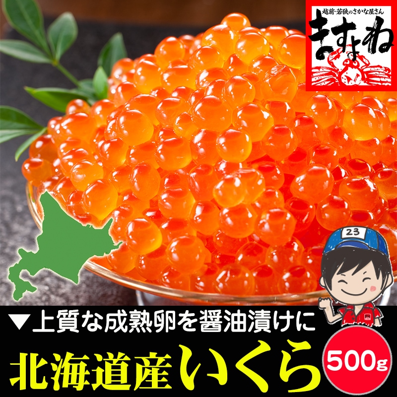 北海道産 天然 いくら 醤油漬け500g イクラ醤油漬け 鮭いくら イクラ 【ギフトのし対応】