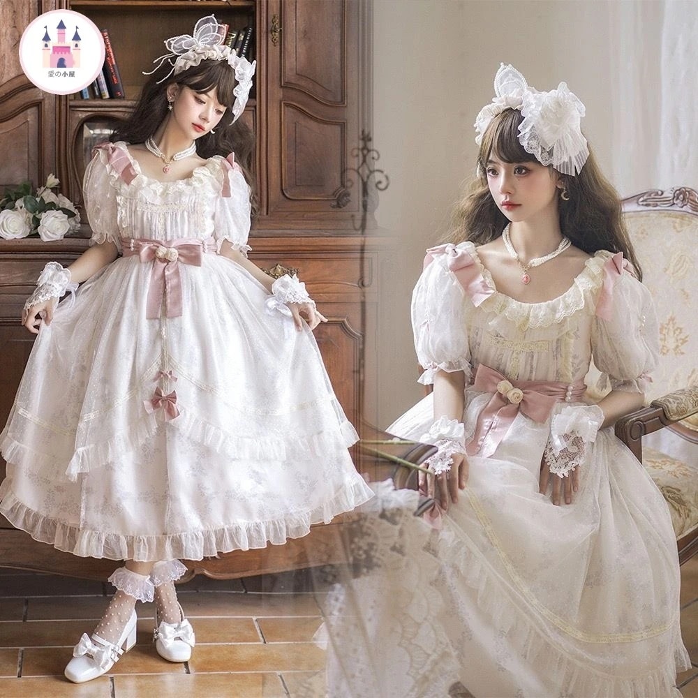 OP ロリータ ワンピース ドレスコスプレ かわいい レトロイベント ハロウィン短袖卒業式結婚式