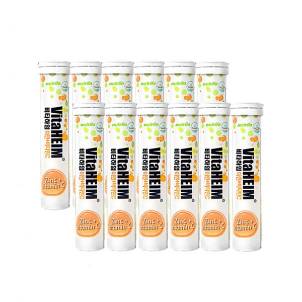 VITAHIM 発泡性亜鉛ビタミン20錠X12本入健康 韓国人健康の秘訣！ 贈り物の両親への贈り物として優れた健康食品 マルチビタミンカプセル簡単な最高の効果 20代30代が楽しんで食べる飲む健康ドリ