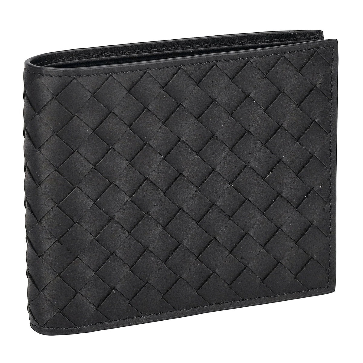 BOTTEGA VENETA 113993-V47W1-1000 ボッテガ・ヴェネタ イントレチャート 二折財布 カーフレザー ブラック