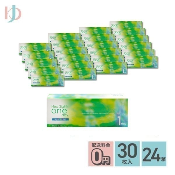メーカー直送宅配便/ネオサイトワンデーアクアモイスト 30枚入 24箱セット【neosight1day】