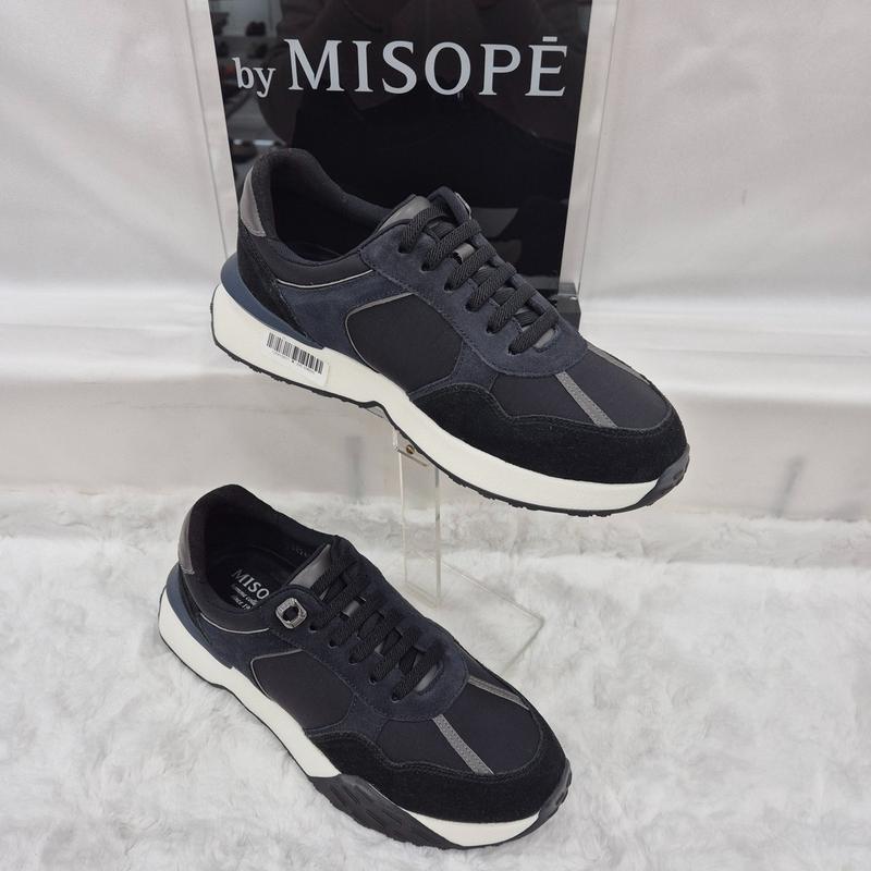 By 男性軽量カジュアルスニーカー 122HT410SH207 BLACK 4 JJ