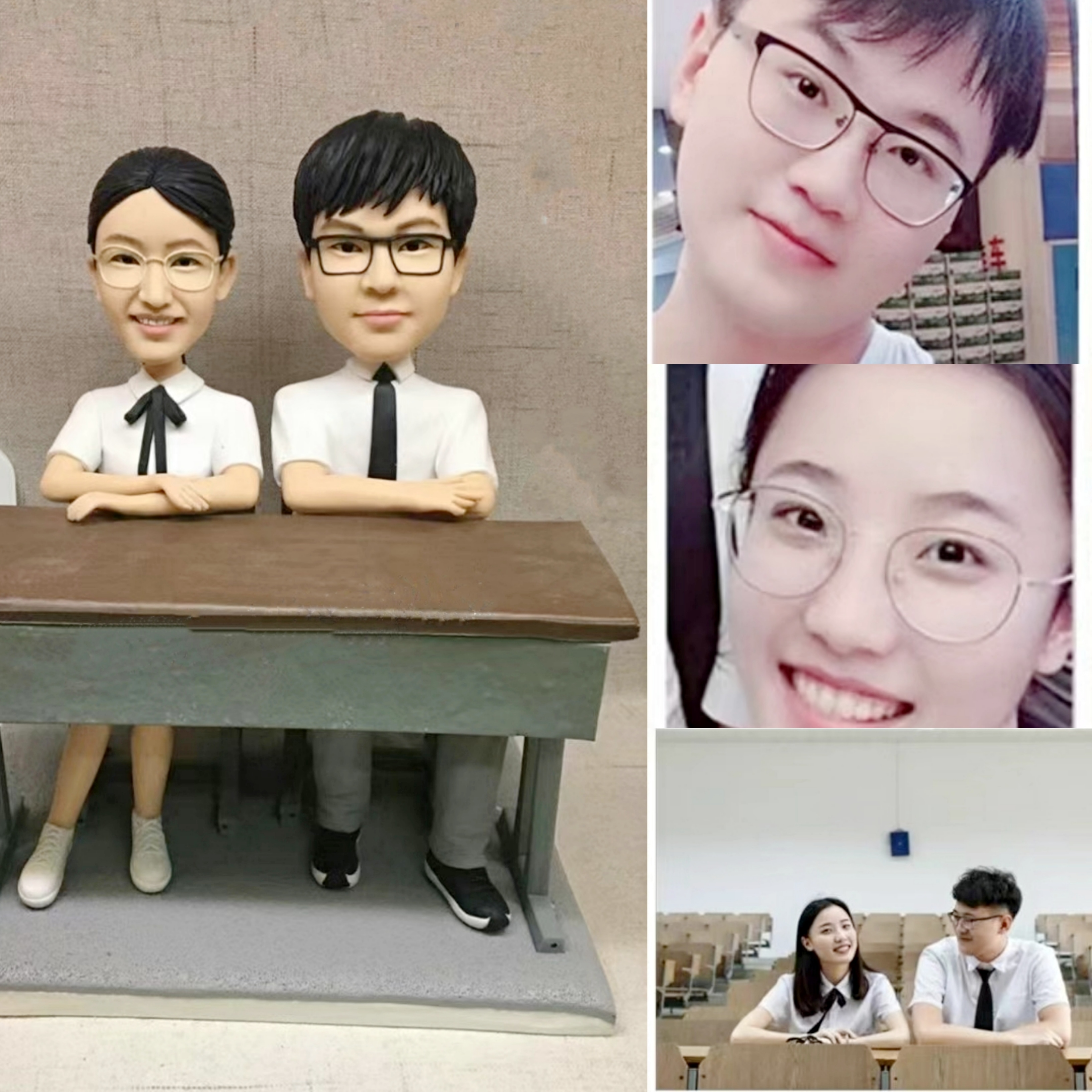 【オーダーメイド】3D肖像画 似顔絵 人形 フィギュア 結婚祝い 周年記念日 カップル 彼氏 彼女 夫婦 両親 贈呈品 記念品