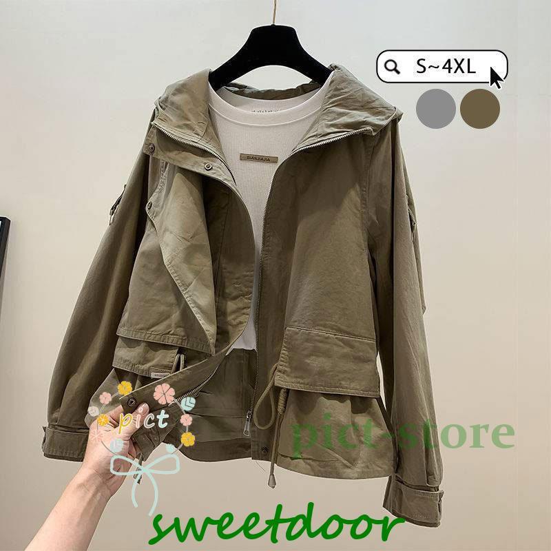 今だけマウンテンパーカー レディース ウインドブレーカー フード付き パーカー カジュアル アウター 裏地あり 秋服 秋コーデ ビジネス 春 冬 ゆったり