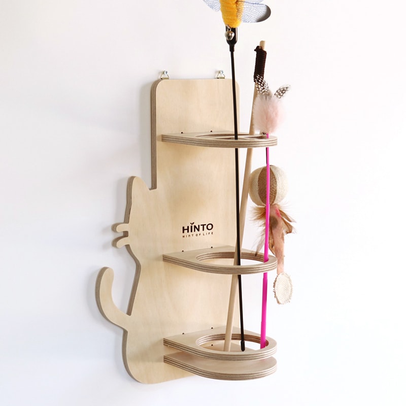 猫釣り竿 おもちゃ入れ A