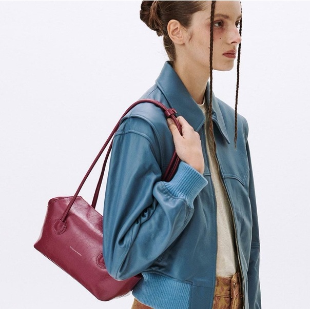 【MARGESHERWOOD】 BOAT SHOPPER MEDIUM : PURPLE CRINKLE