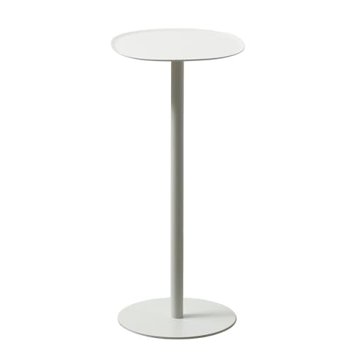 ideaco(イデアコ) サイドテーブル 角丸 フチあり W23D23H50cm 組立不要 side table 23 H500 sand white