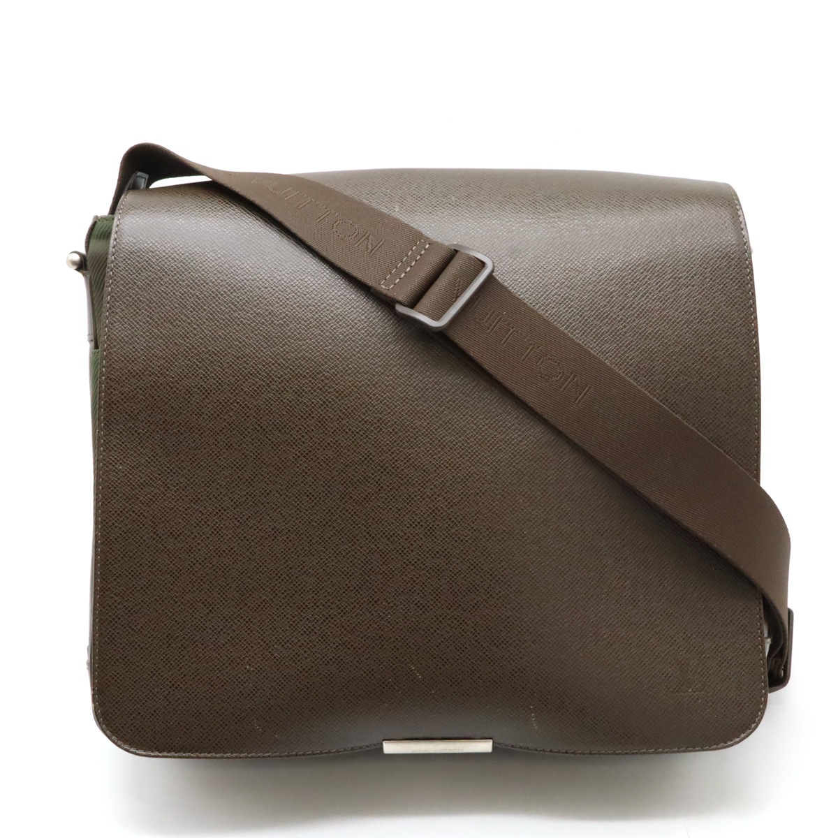 タイガ ヴィクトール ショルダーバッグ メッセンジャーバッグ レザー キャンバス グリズリ 茶 ブラウン M3014