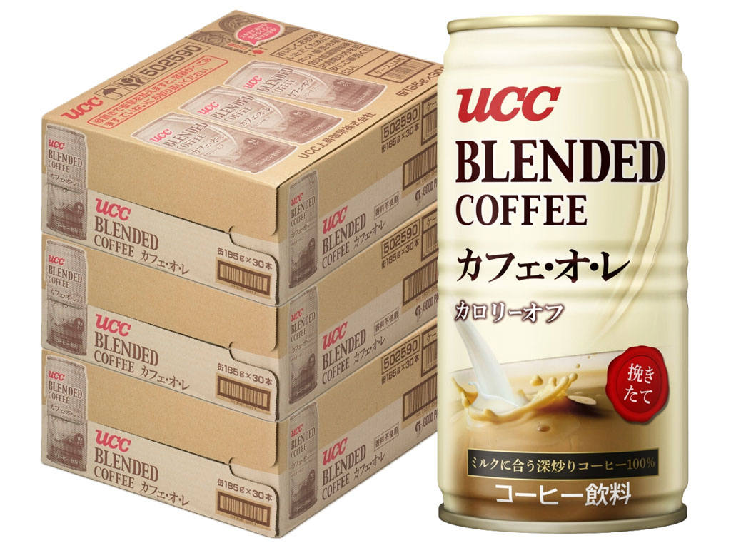 【送料無料】UCC ブレンドコーヒー カフェオレ カロリーオフ 缶 185ml3ケース/90本