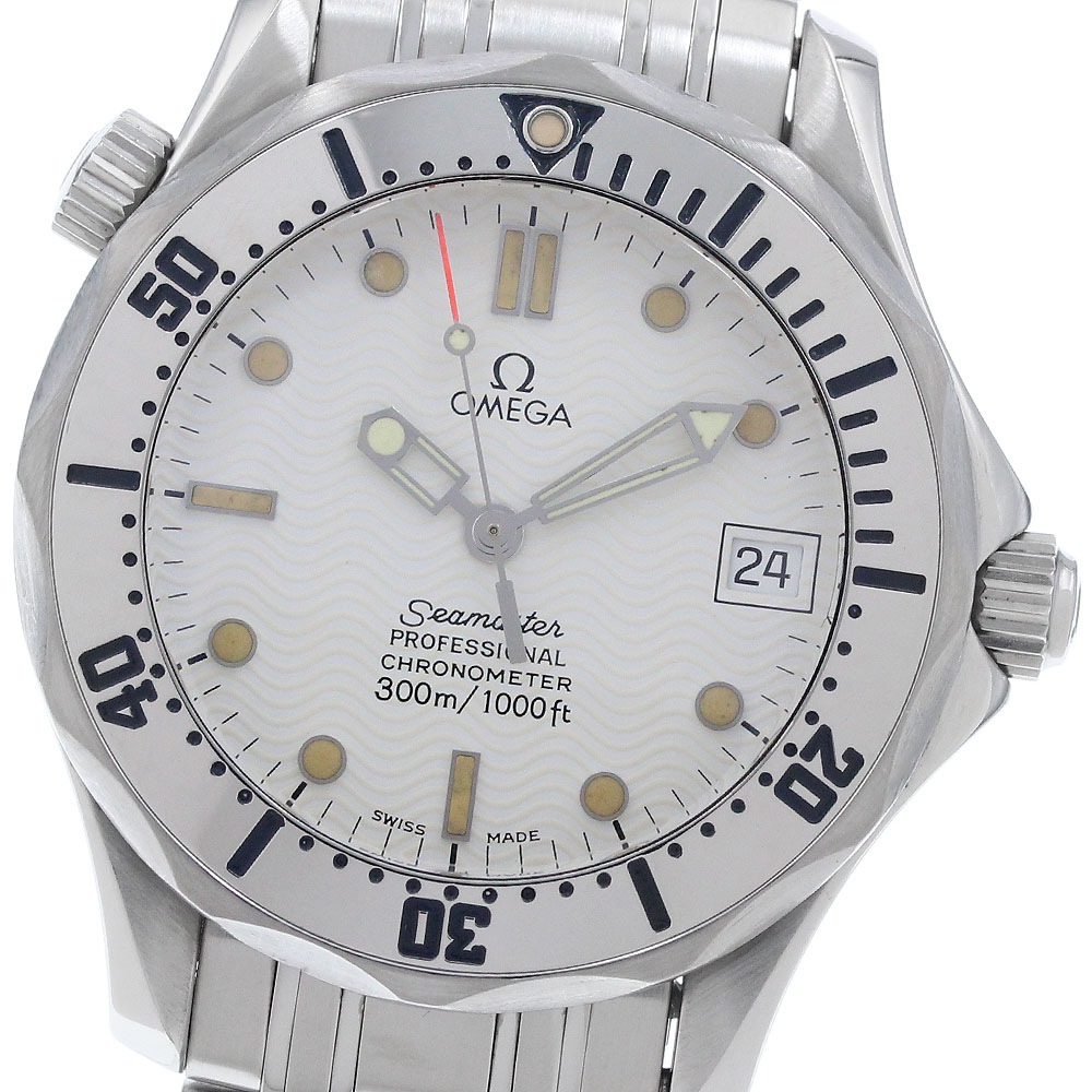 オメガ OMEGA 2552.20 シーマスター300 デイト 自動巻き ボーイズ 保証書付き_957521【中古】