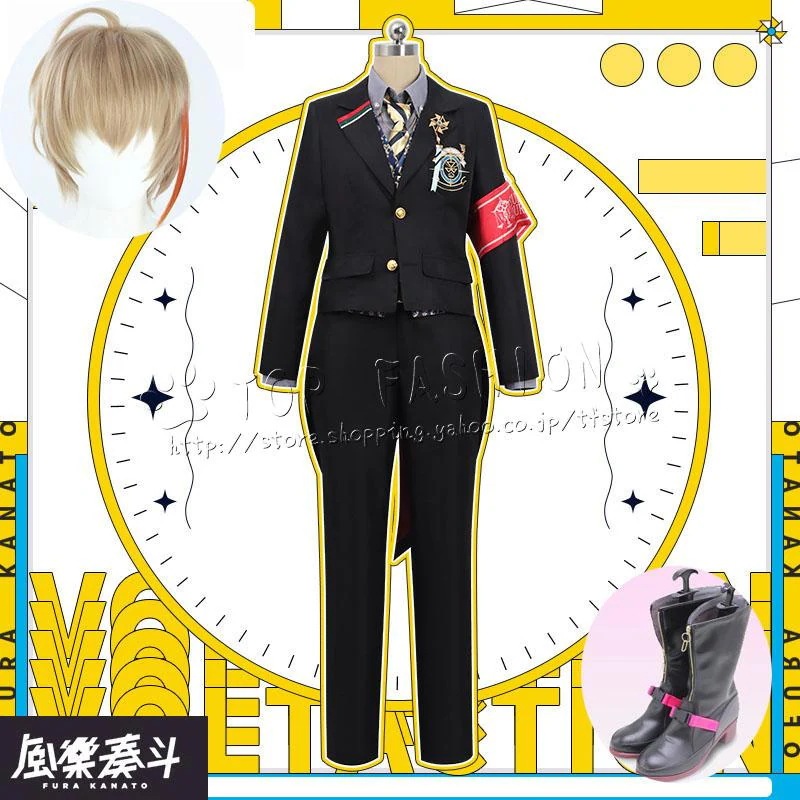 新品 にじさんじ Vtuber 風 風楽奏斗 Fura Kanatoe 新衣装 コスプレ衣裝 ウィッグ レディース コスプレ衣装 変装 仮装