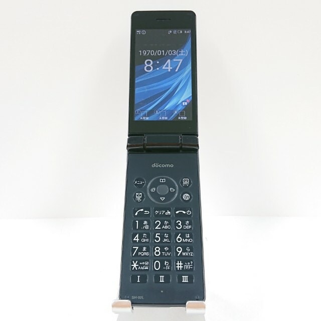 AQUOS ケータイ SH-02L ドコモ ブラック 送料無料 本体 c10864 【中古】