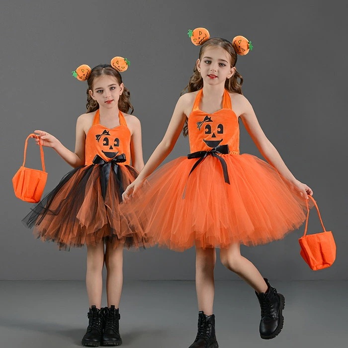 あなたの番 3点セット ハロウィン 子供用コスプレ ワンピース かぼちゃ コスチューム 仮装 cosplay カボチャ コスプレ キッズコスチューム 仮装 キャップ付き 女の子 可愛い パーティー 衣