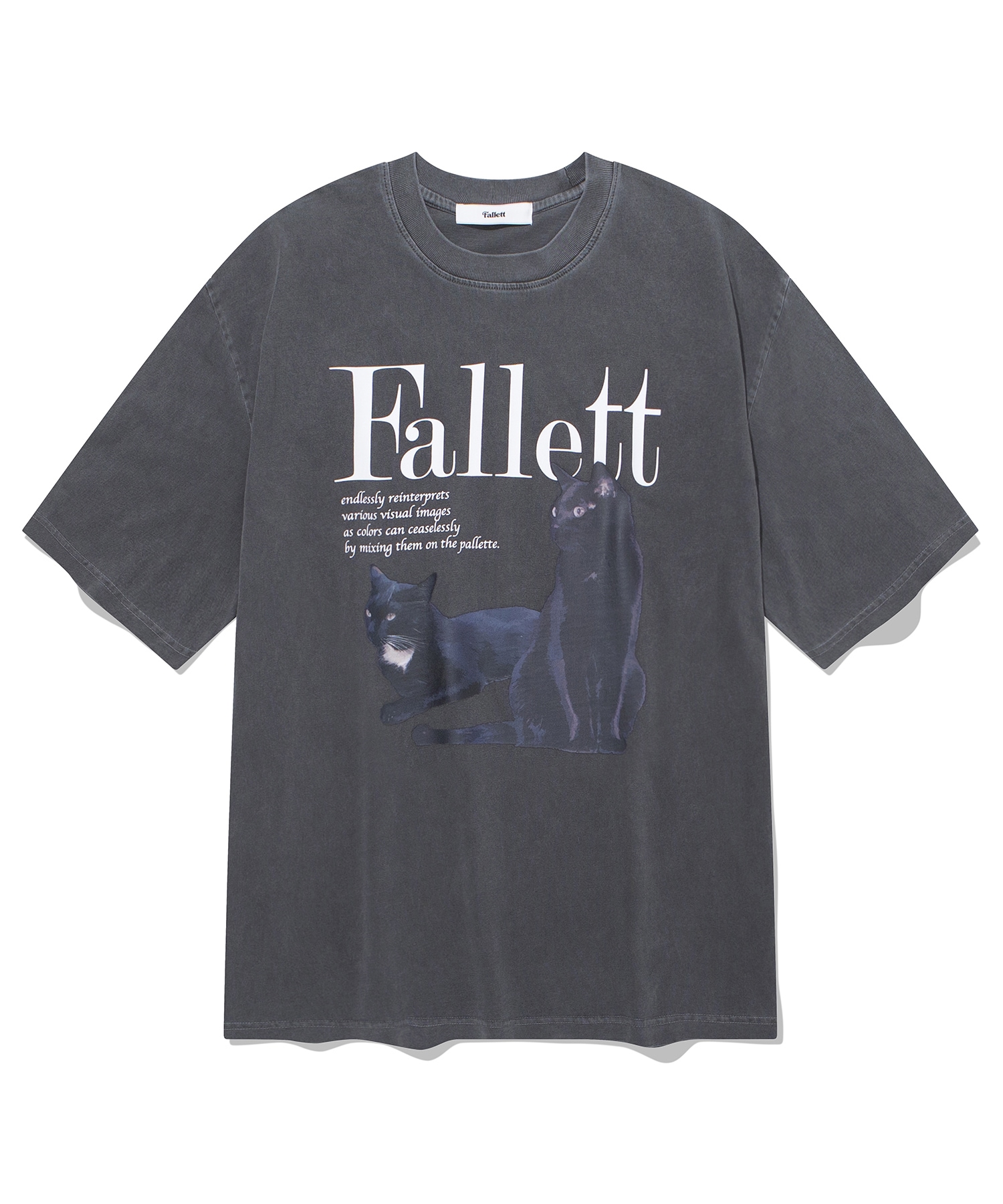 ファレット (返品無料) デュースネロショートスリーブ T シャツピグメントチャコール