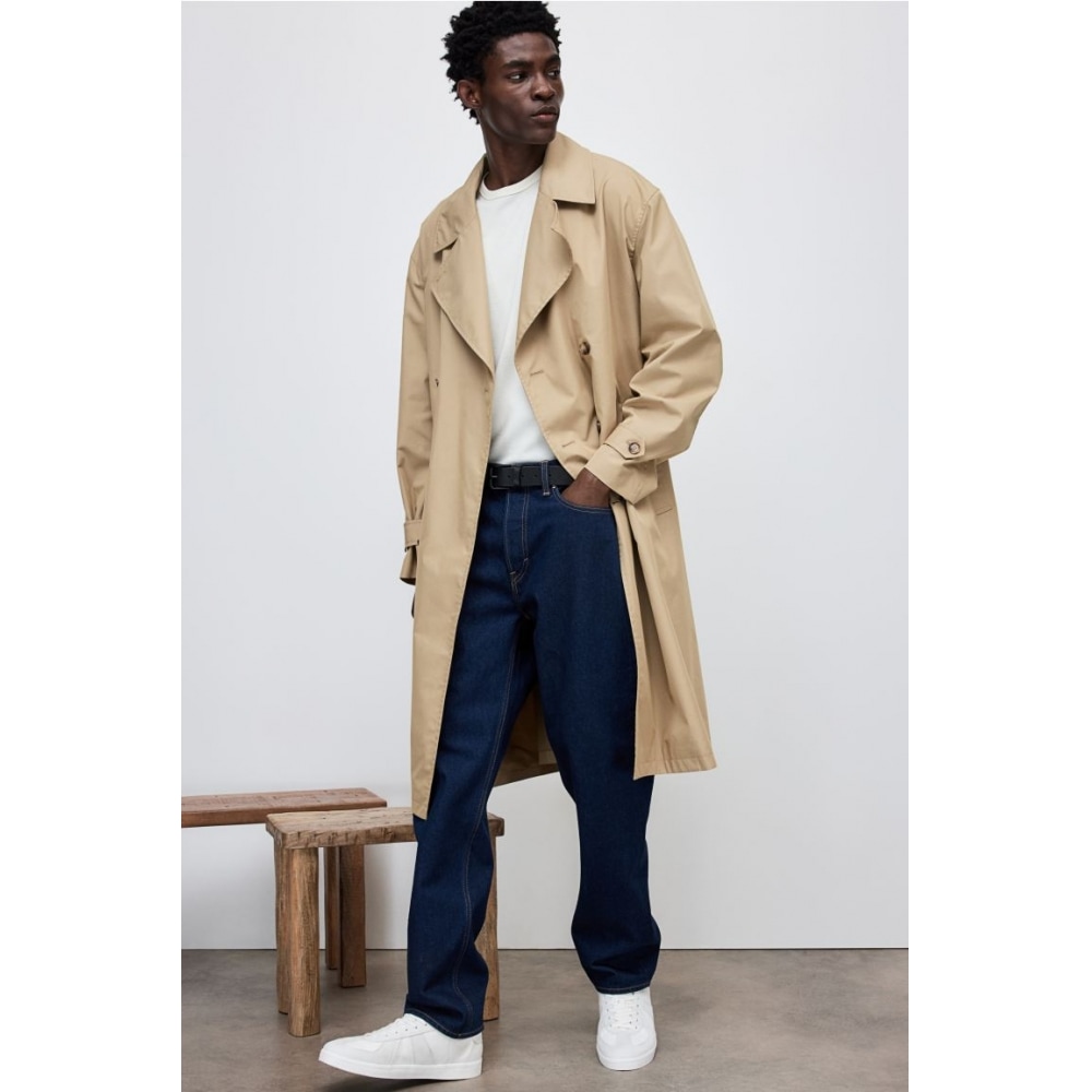 H&M リラックスフィットジーンズネイビーブルー