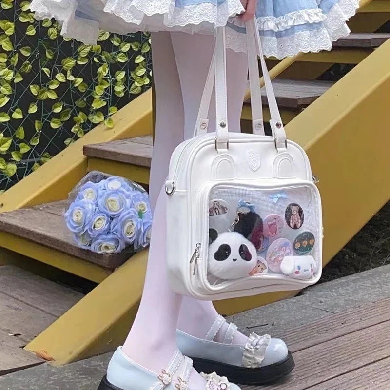 ポーチ2点セット 痛バッグ 推し活5 PU革 ショルダーバッグ 缶バッジバッグ付き ２wayトートバッグ 痛バ 【1つ買うと10個無料】【1つ買うと10個無料】新作