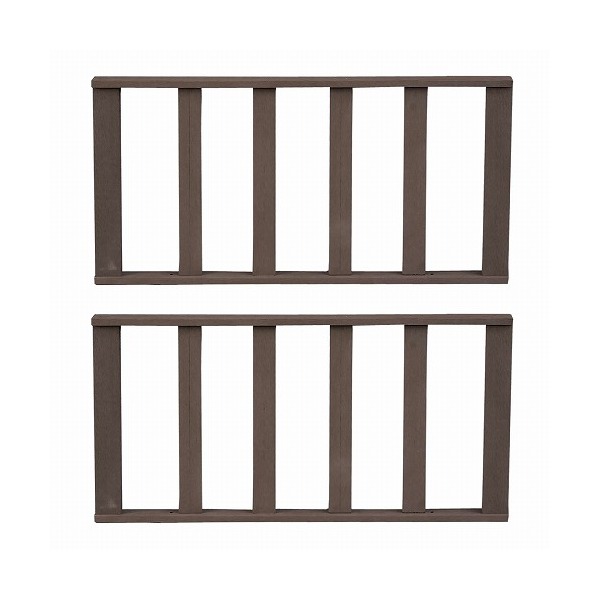 住まいスタイル 人工木ウッドデッキ ecofeel ストレートフェンス2枚組 ダークブラウン PWDE-ST-2P-DBR メーカー直送