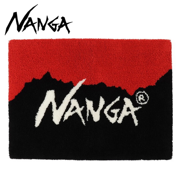 ナンガ LOGO RUG RED×BLK FREE NG2443-1Z009-A N0003185 ロゴラク