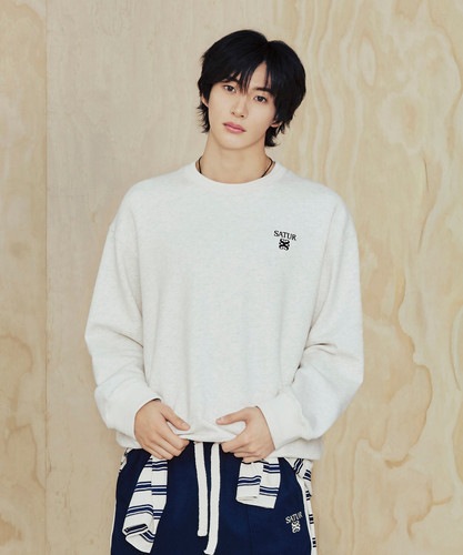 SATUR公式 RIIZEPICK! トレーナー Lauren Small Logo Basic Sweatshirt Oatmeal