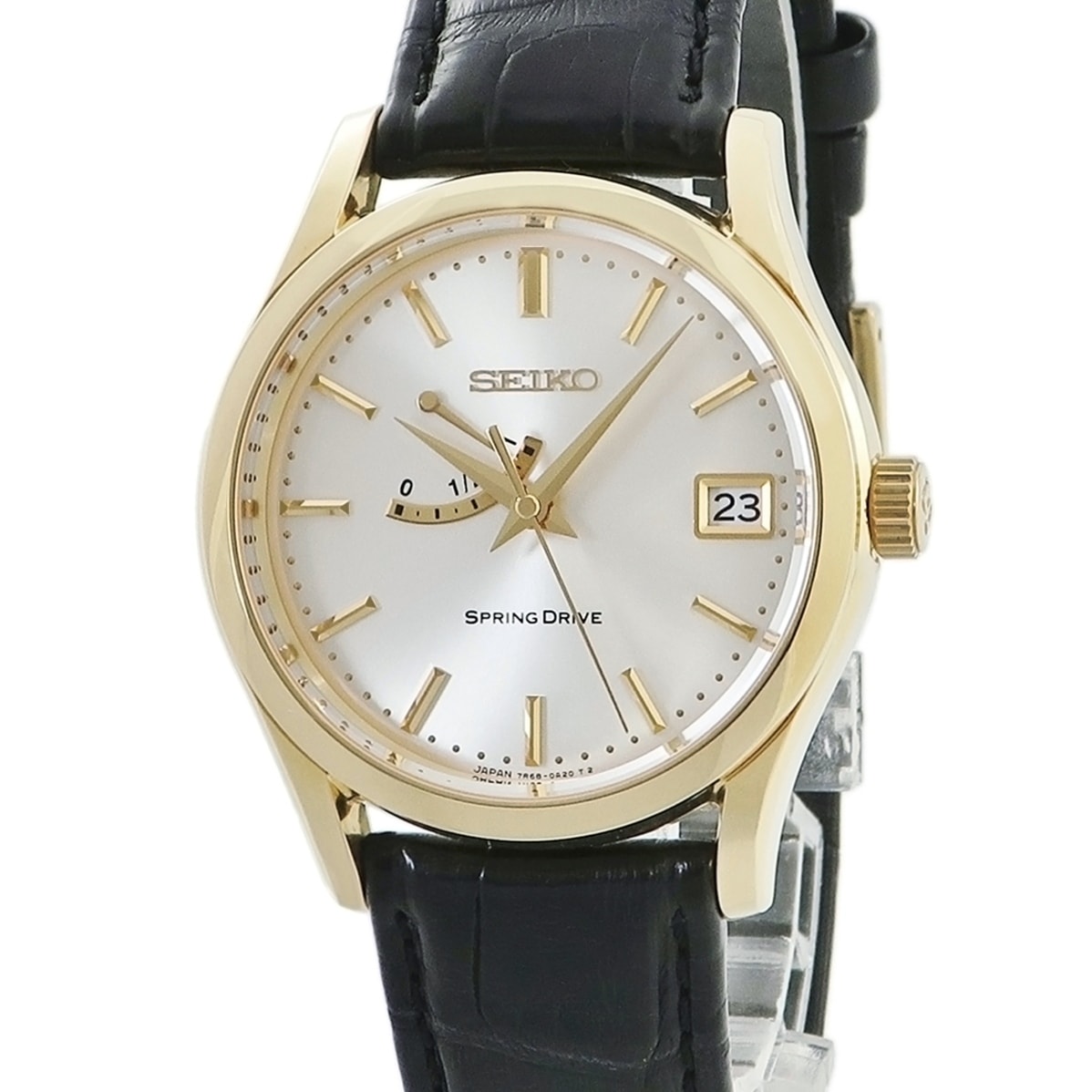 スプリングドライブ ファーストモデル SBWA002 7R68-0A20 手巻き メンズ K18YG無垢 シルバー 限定 3年保証