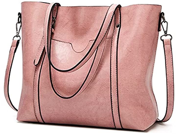 母の日 レザートートバッグ( ピンク)