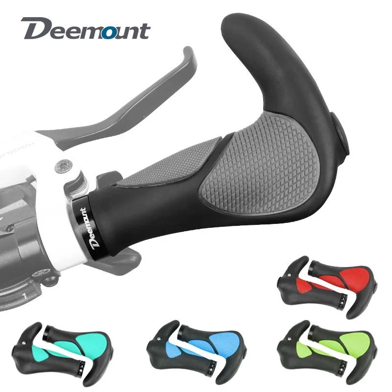 Deemount-マウンテンバイクハンドルグリップバー,人間工学に基づいた滑り止め,ダブルロック,tprラバーバイクパーツ