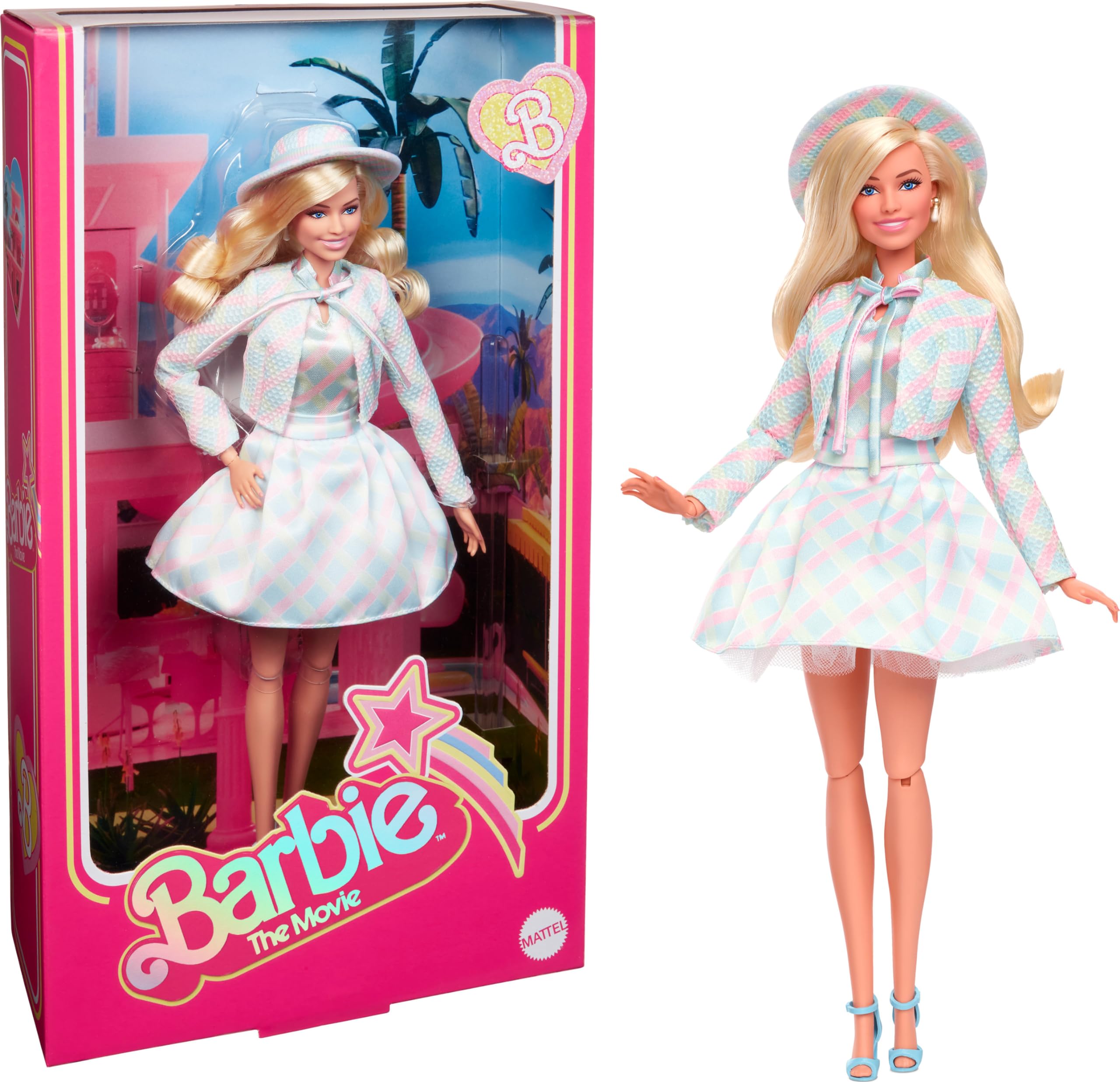 バービー(Barbie) 映画「バービー」 ブルーチェックドレス 【着せ替え人形・ドール】 【6才～】 HRF26