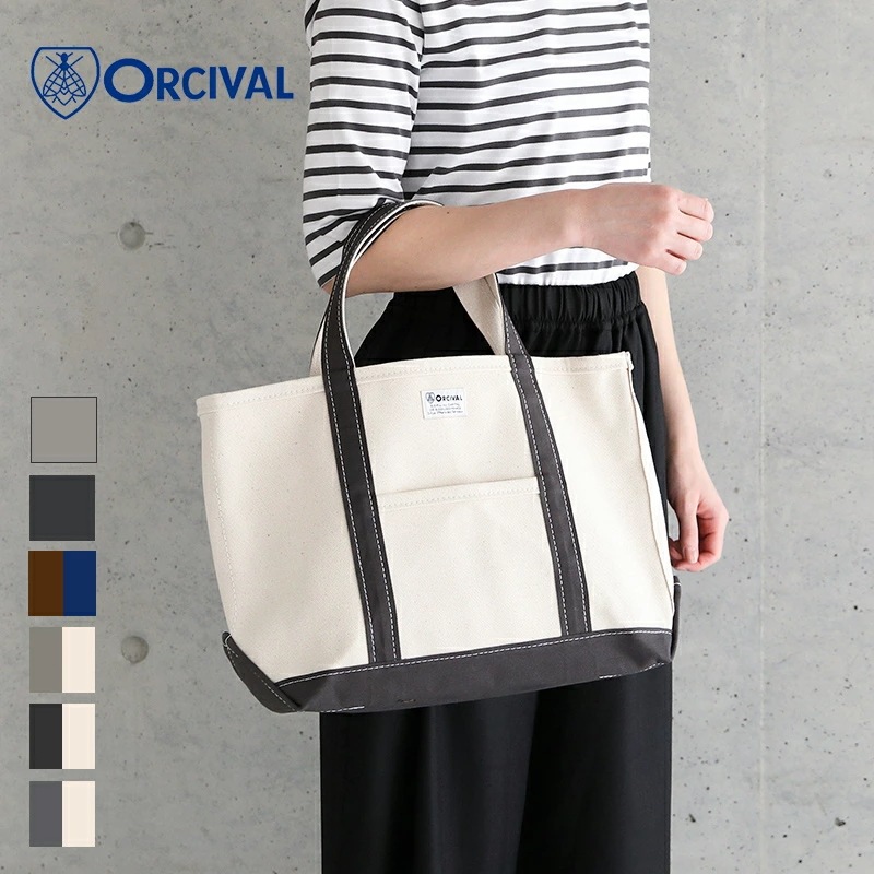 【2024秋冬】オーシバル / オーチバル ORCIVAL コットンキャンバストートバッグ 大サイズ #OR-H0284KWC レディース バッグ 日本製 便利 カバン 2024AW