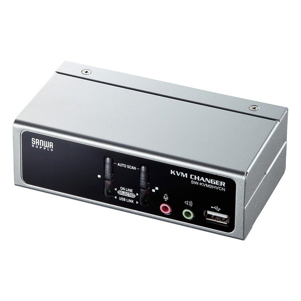 USB・PS/2コンソール両対応パソコン自動切替器 2: SW-KVM2HVCN