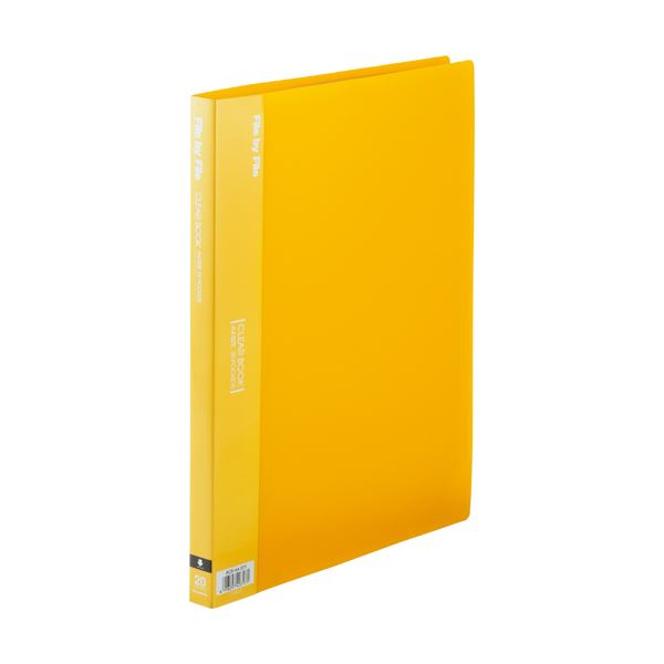 (まとめ) ビュートン クリヤーブック(クリアブック) A4タテ 20ポケット 背幅17mm イエロー BCB-A4-20Y 1冊 (×20セット)